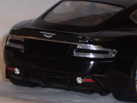 1/24 scale Aston Martin DBS from Tamiya kit, rear view