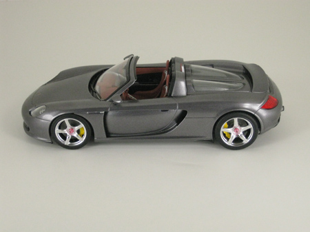 Completed Porsche Carrera GT model car, side view